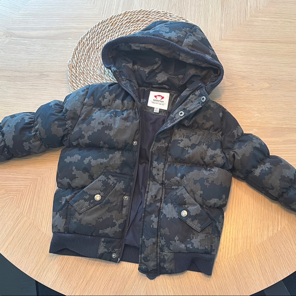 Camouflage Hooded Puffer Jacket